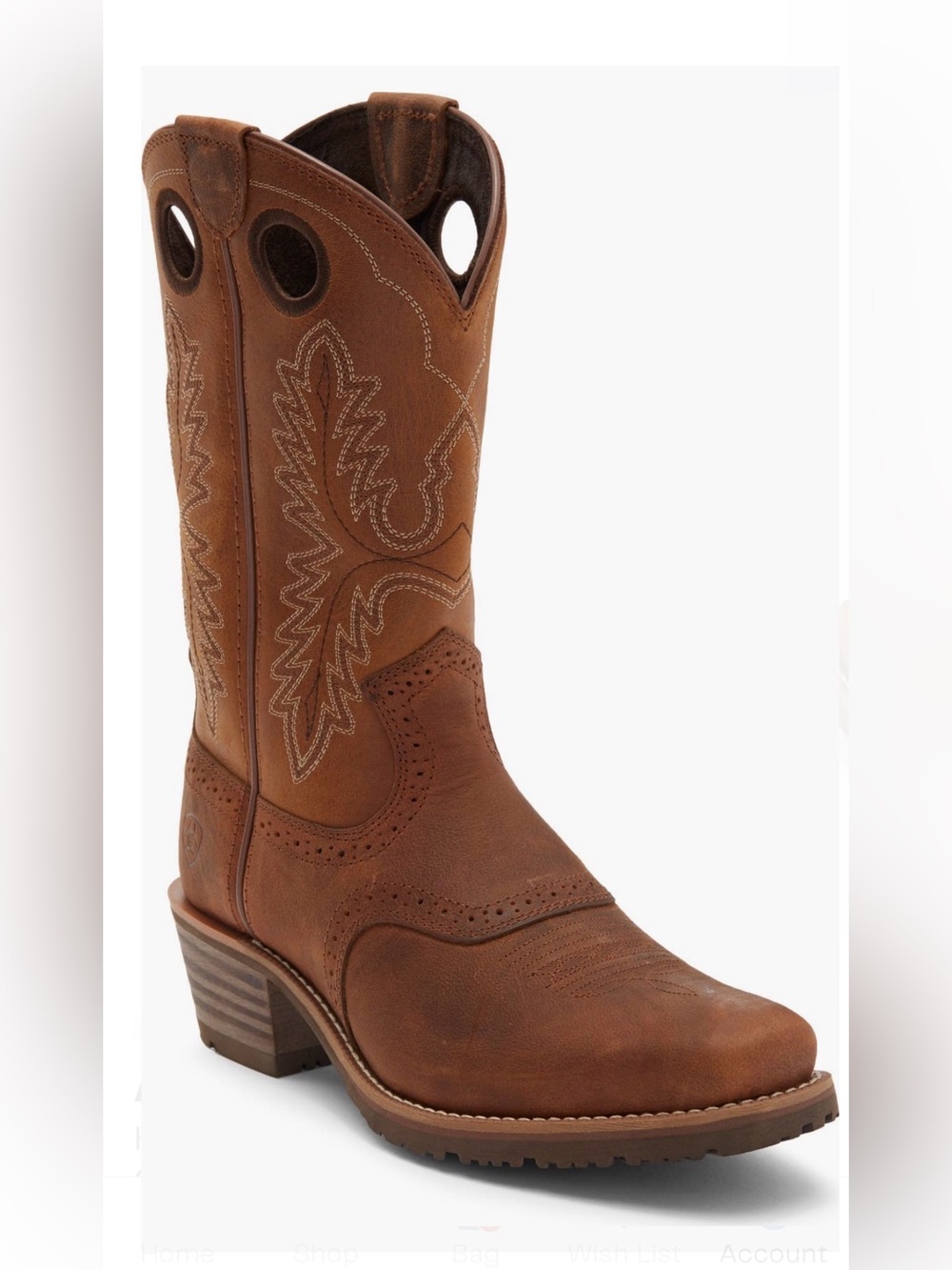 🤠Ariat Hybrid Roughstock Square Toe Cowboy Boot🤠
